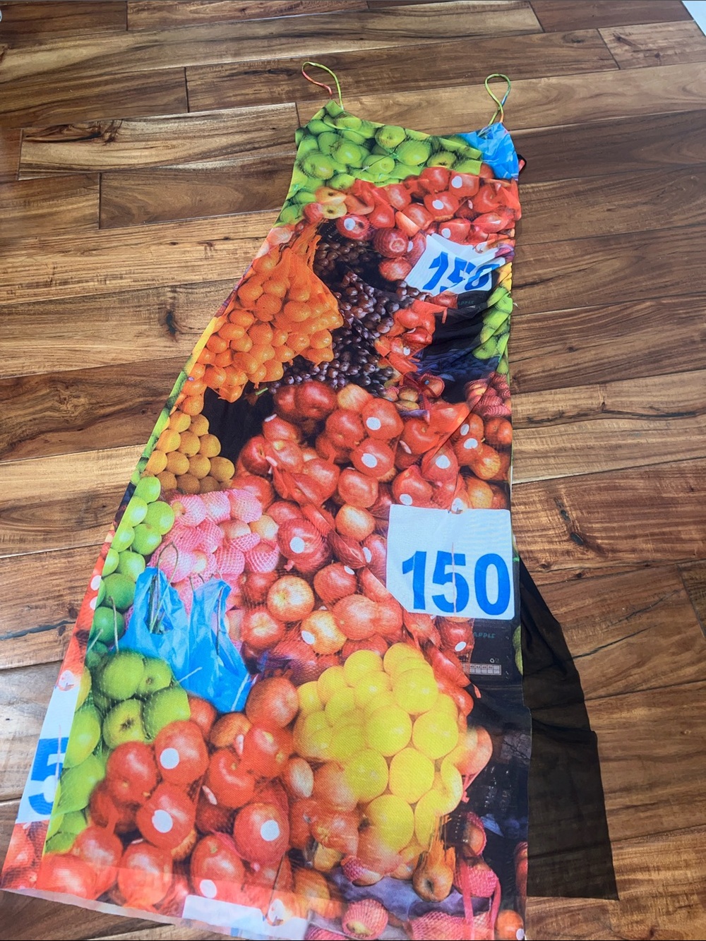 Zara Fruit Market Print Dress - Multicolor
